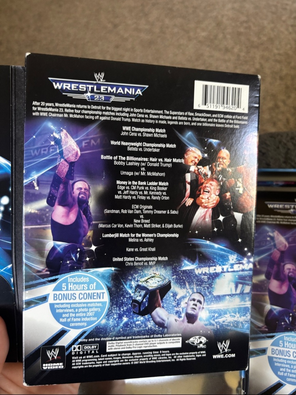 WWE WrestleMania 23 Steelbook Ultimate Limited Edition 3-Discs (Wrestling) DVD - Picture 5 of 7